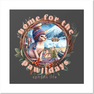 Home For The Holidays Beanie Sphynx Life 1FS Posters and Art